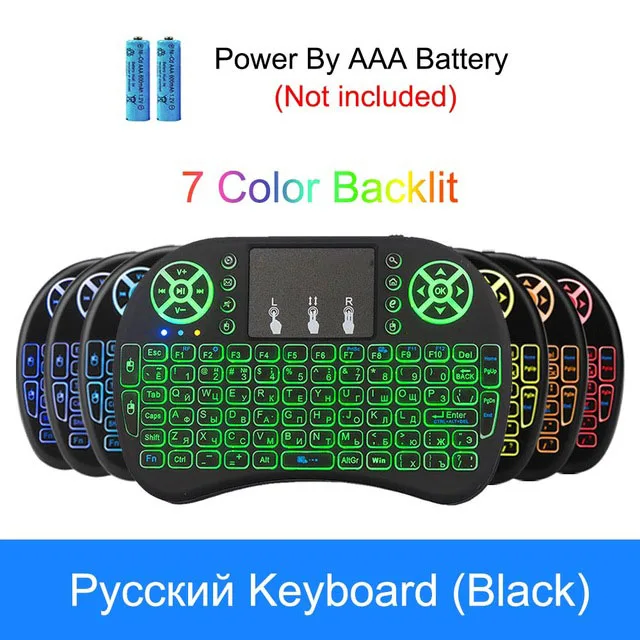 Compact Wireless Backlit Keyboard with Air Mouse Functionality