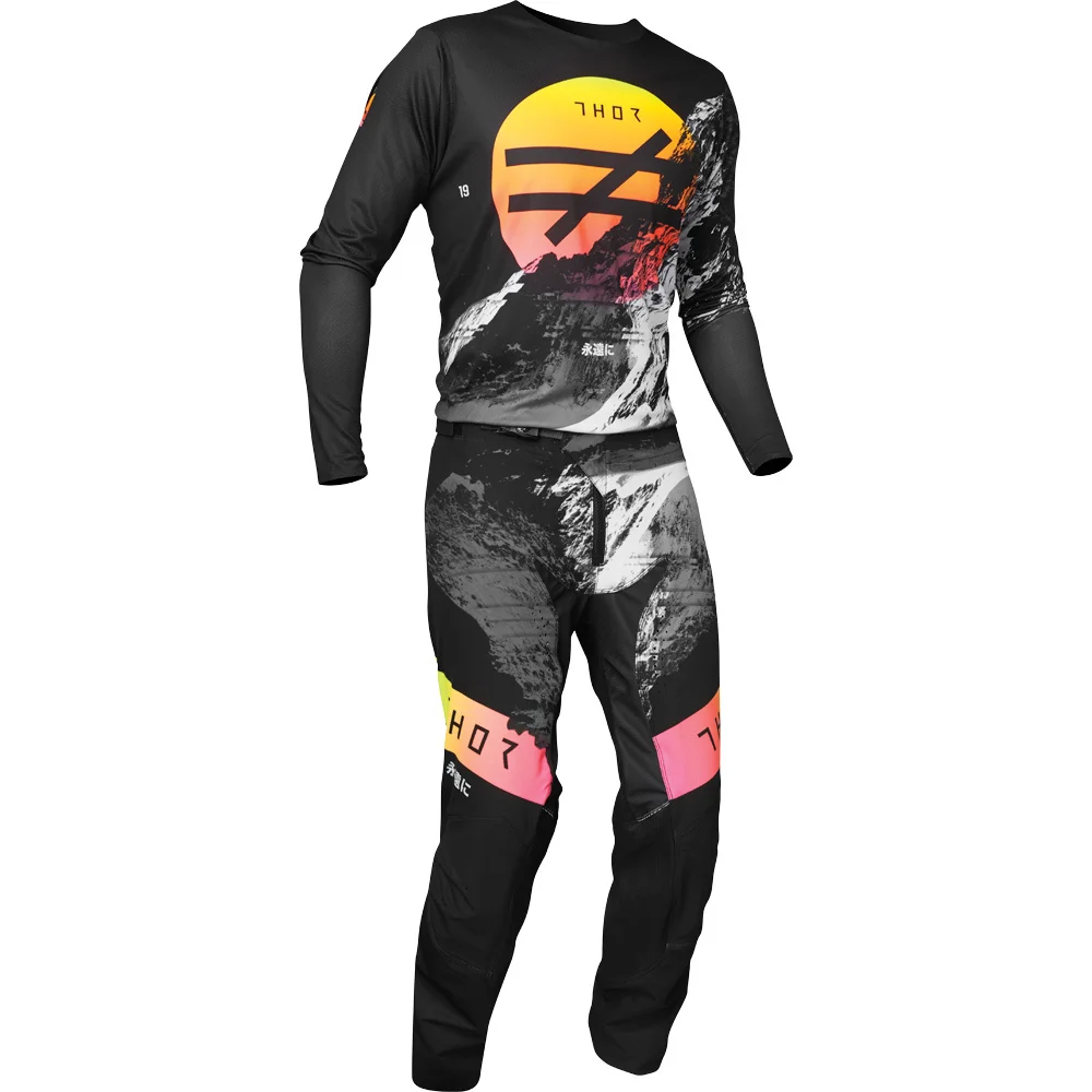 fh Motocross Gear Set 4 Way Stretch Dirt Bike Jersey Set ATV Motorcycle Suit Moto Jersey And Pant