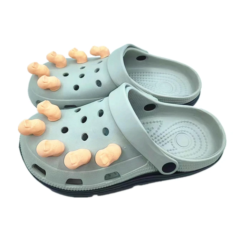 Funny Big Toes Charms spoof popular set of 5 for Crocs Comedy Accessories Release Your Toes Friends Gifts