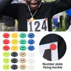 12/24 Pcs 	Running Bib Clips Lightweight Number Plate Fixing Buckles Portable Skiing Cycling Race Quick Accurate Bib Holders 3