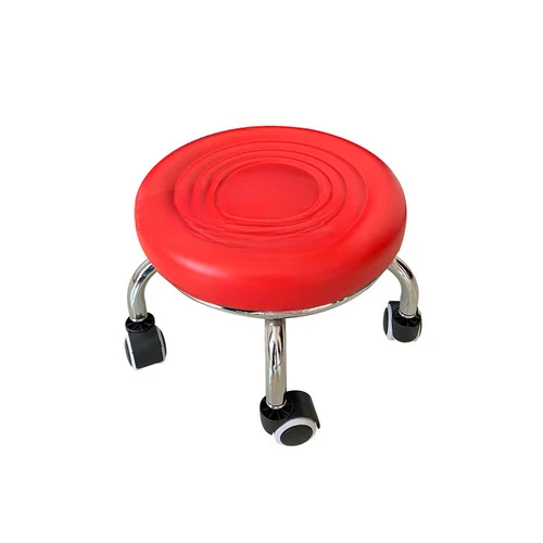 

Aluminum Alloy Pulley Stool Small Round Low Stool with Wheels Home Bench Creative Back Chair Lazy Housework Stools 3 Sizes