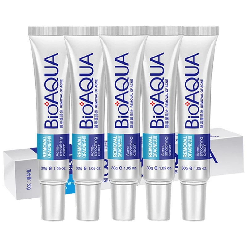 

BIOAQUA 5pcs Acne Anti-Wrinkle Removing Cream Scar Treatment Blackhead Removal Cream Shrink Pores Anti-acne Facial Skin Care