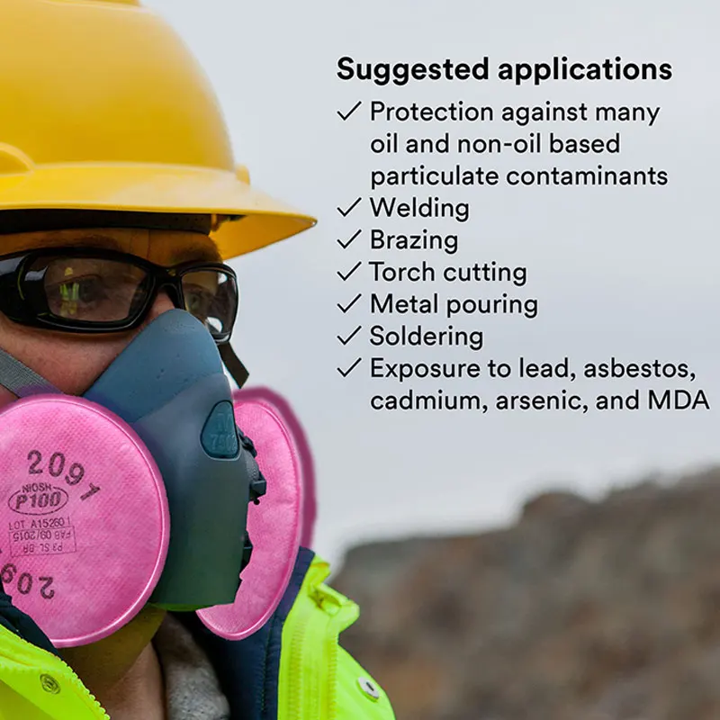 Dust Mask Accessory Carpenter Painting Spray Industry 2091/2097 Particulate Filter P100 For 3m 6200 6800 7502 Series Respirator dust mask respirator filter respirator accessory