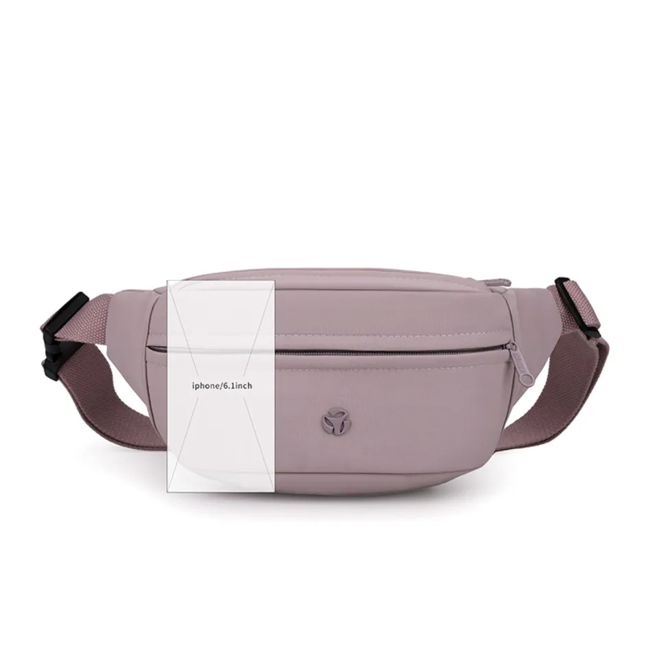 Stylish waterproof nylon waist bag for women, perfect for travel and daily use, with free shipping to Singapore