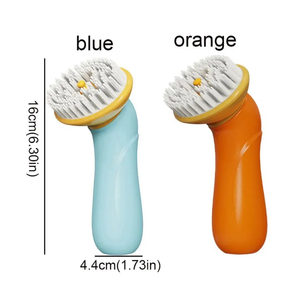 Plastic Dog Shampoo Dispenser Comb Non-Slip Handle Handheld Pet Bath Brush Detachable Dog Bath Scrubber for Massaging