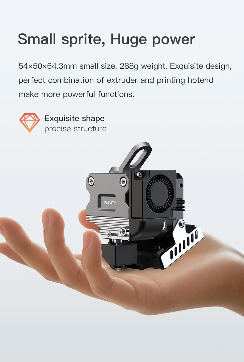 Creality Sprite Extruder Pro For DIY Gear Ratio 3.5:1 Direct Drive Extruder Dual All Metal Large Torque 300℃ High Temperature 3d printed motor