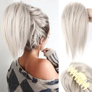 Messy Chignon Piece Claw Clip Hair Bun Wavy Curly Hair Bun Extensions Updo ruffled Hair Buns Claw Clips Ponytail Hairpiece 1