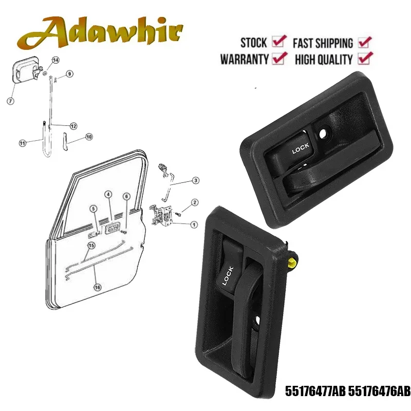Set di Maniglie per Porte per Jeep Wrangler YJ 1991-1996