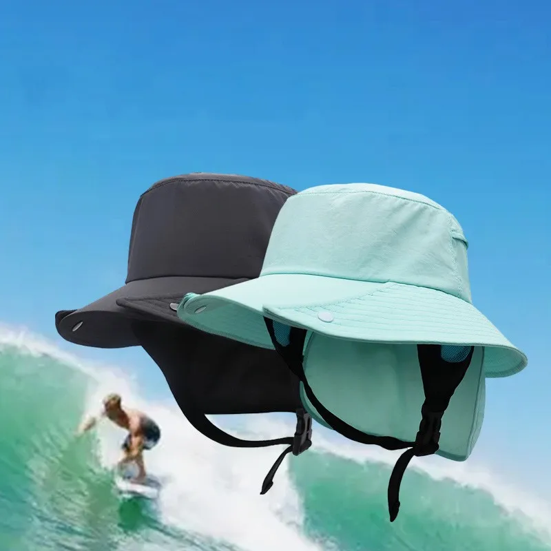 

Large Brim Detachable UPF50+ Fisherman's Hat Cycling Safari Adventure Fishing Quick-dry Hat Sunscreen Neck Protector Surfing Cap