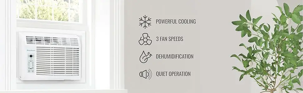 window air conditioner unit small mini compact quiet cooling window-mounted