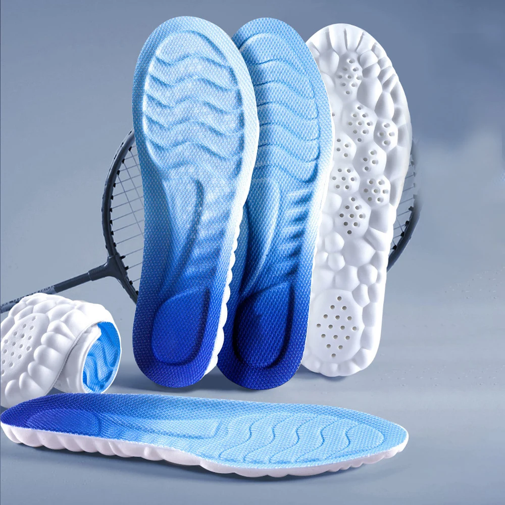 Soft Latex Sport Insoles High Elasticity Shoe Pads Breathable Deodorant Shock Absorption Cushion Arch Support Insole Men Women orthopedic insoles,shoe inserts