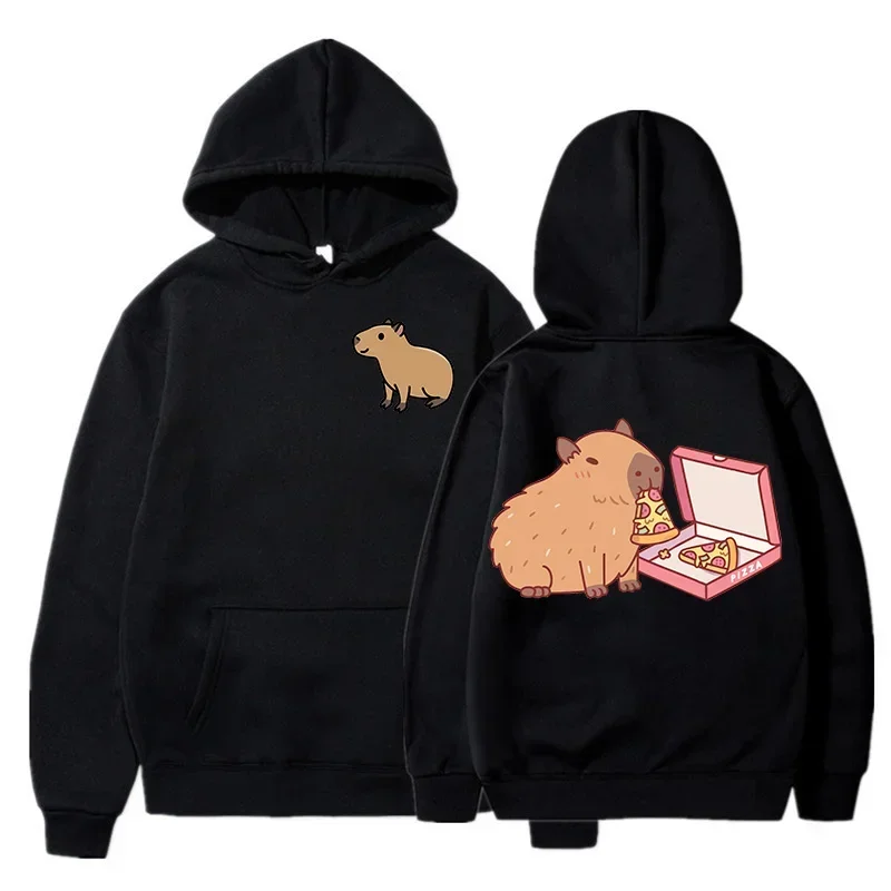 Capybara Fashion Hoodie Women Men Harajuku Pullovers Capibara Gothic Sweatshirt Mange Cute Y2k Hoody Cartoon korean style hooded 3
