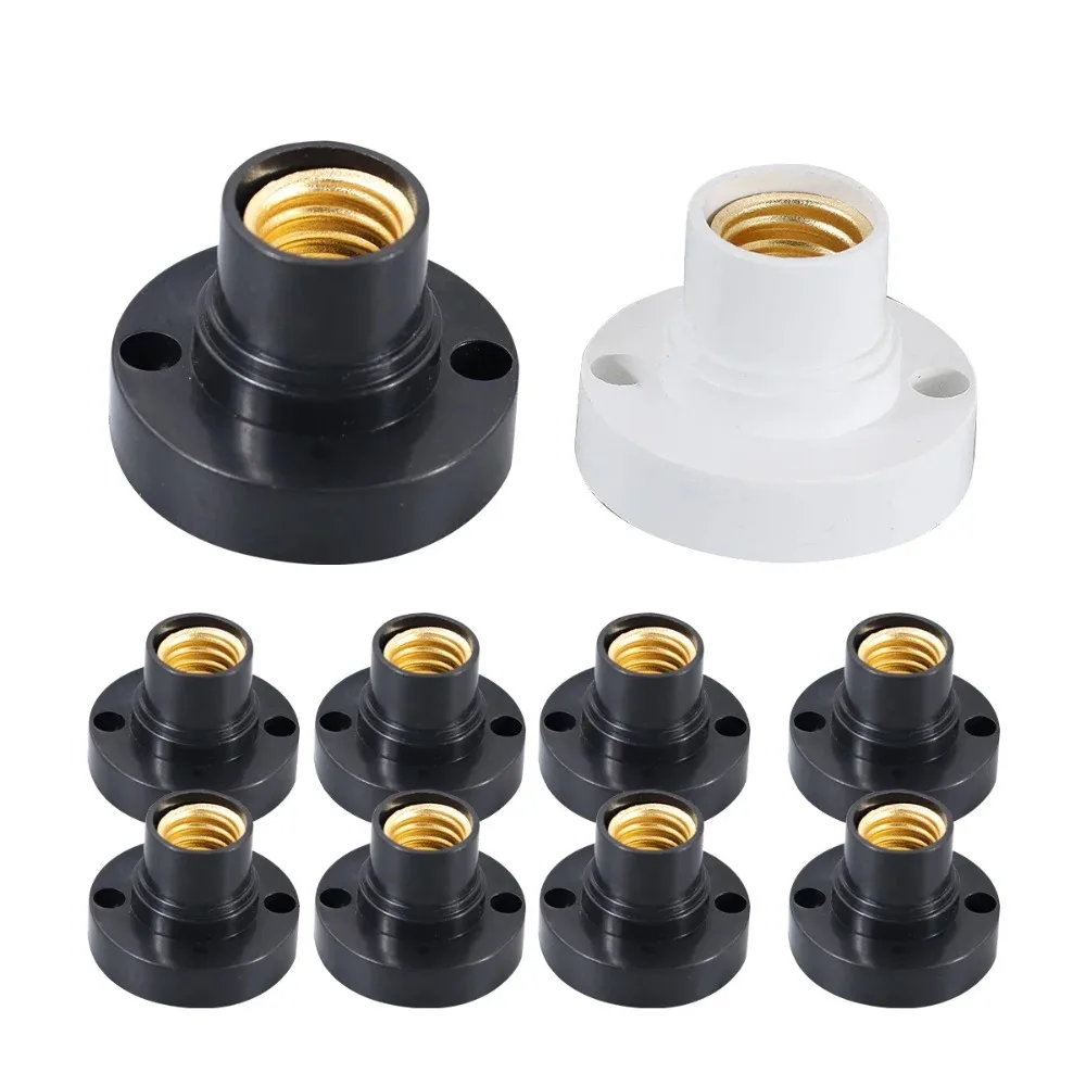10PCS High Quality New Screw Lamp Base E14 Lamp Holder Socke Base Light Bulb Socket Holder Adapter Lamp Durable