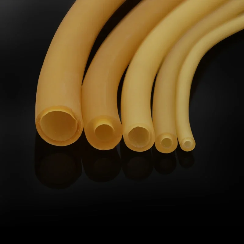 Yellow Nature Latex Rubber Hoses 1/5M ID 1.8 2 3 4 5 6 9 10 12mm High Resilient Elastic Surgical Medical Tube Slingshot Catapult
