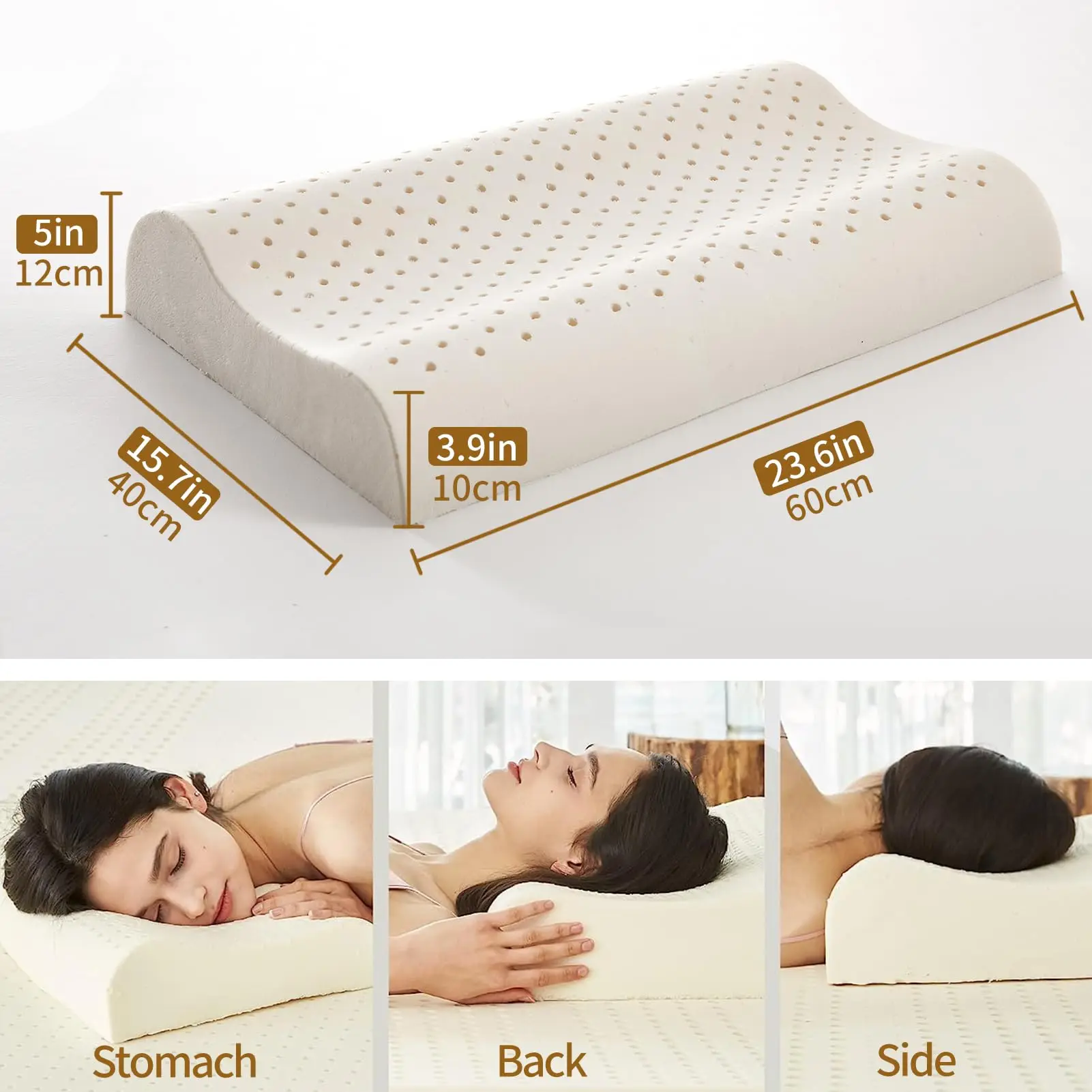 Thailand Latex Pillow Cervical Orthopedic Neck Pillow Help Sleep And Protect The Pillow Neck SPA Massage Pillow For Sleeping 5