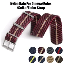 

Top Quality Zulu Nylon NATO Strap 20mm 22mm For Omega Rolex Tudor Huawei Canvas Universal Luxury Watch Band Bracelet Replacement