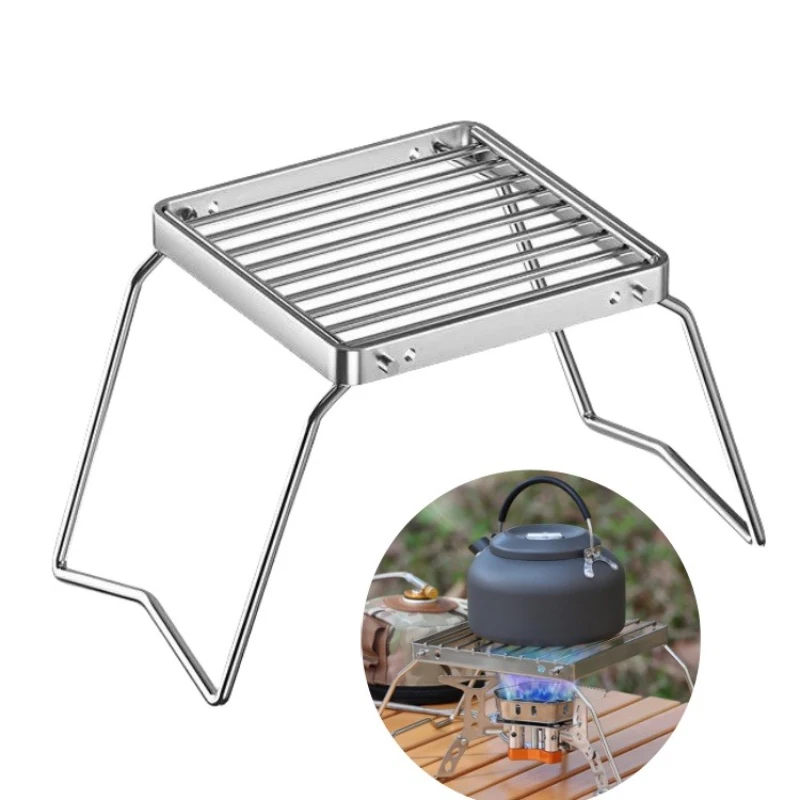 Camping Cookware Set Folding Campfire Grill Stainless Steel Portable Multifunctional High Temperature Corrosion Resistance Outdoor