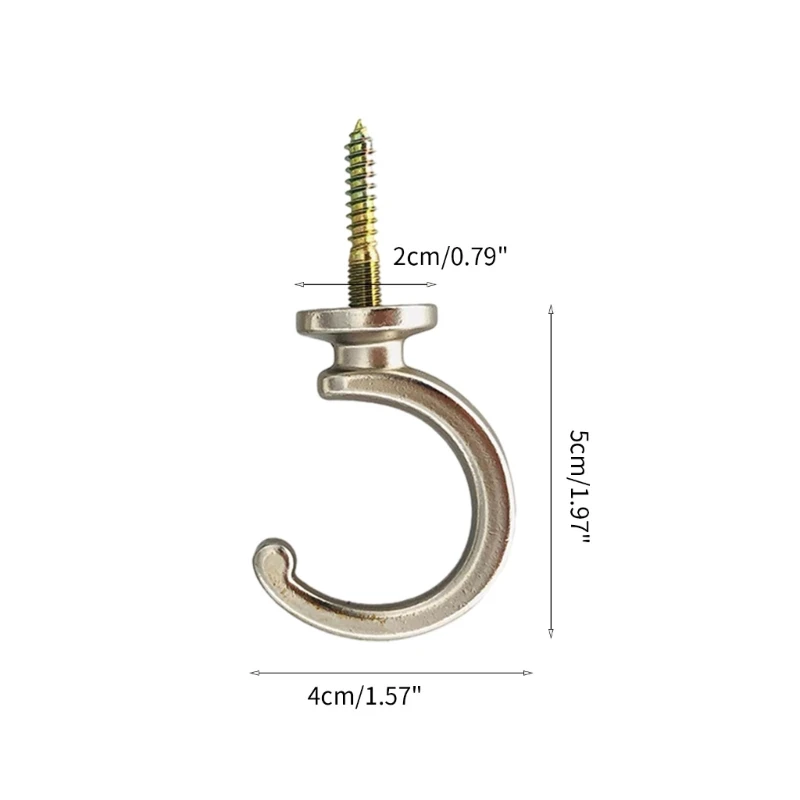 Ball End Polished Curtain Tieback Hook Expansion Plug Finish Modern 2Pcs
