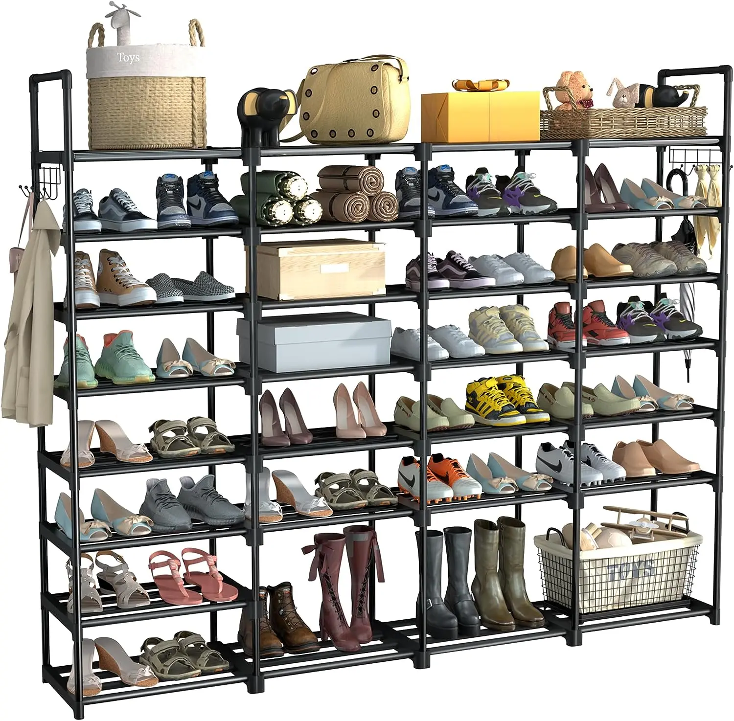 TIMEBAL 9 Tier Shoe Rack Organizer, 32-40 Pairs Shoe Storage Shelf