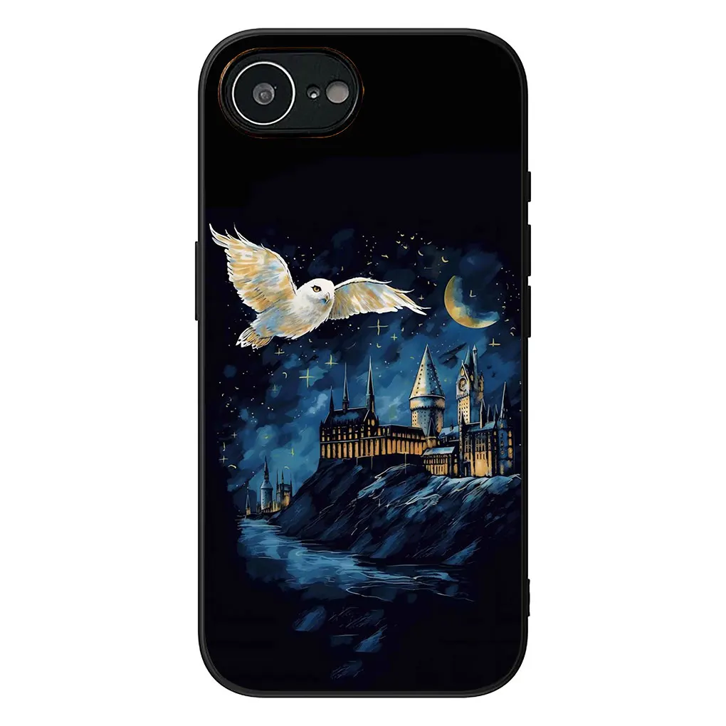 Artistic Owl & Wand Design Phone Case Cover