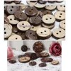 300pcs/lot 2 hole natural coconut buttons round sewing flatback brown colors 9mm/10mm/11.5/12.5mm/15mm free shipping COCO004 2