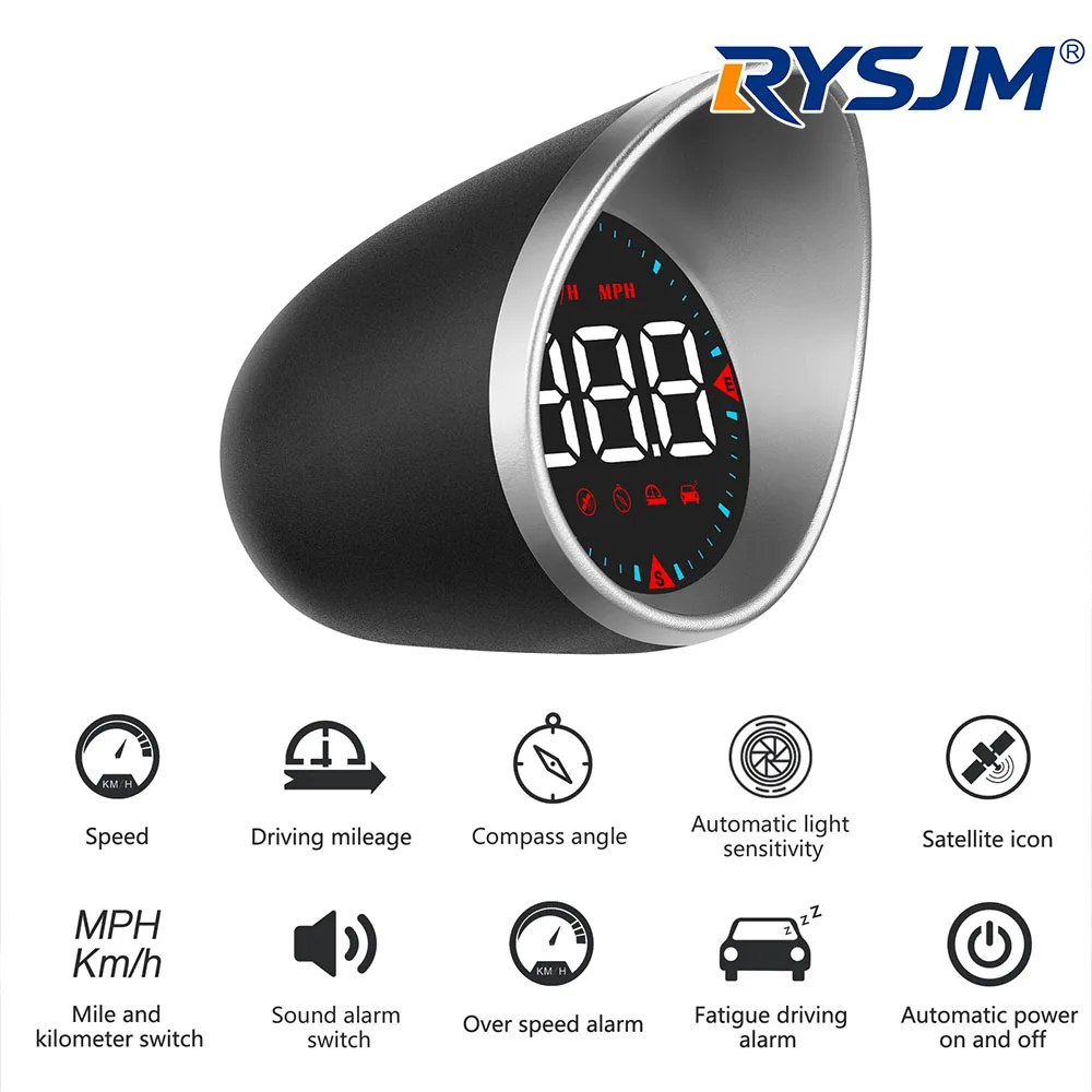 자동차 GPS 헤드업 디스플레이 디지털 알람 과속 경고 범용 속도계 G5 LED 백라이트 GPS 나침반 자동차 액세서리