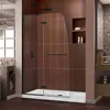 Classic modern Frameless Hinged Shower Door in Matte Black Product Dimensions 0.31 x 45 x 72 inches 102.8 pounds 1