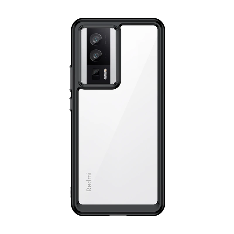 Clear Shockproof Phone Case Cover for Xiaomi Poco F5 Pro - Transparent Bumper Design