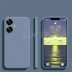 Sleek Liquid Silicone Protective Phone Case - TPU Rubber Cover for Realme C25Y (Lavender Grey)