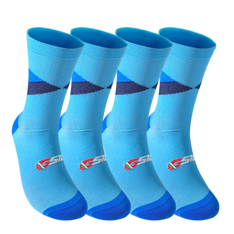 4 pairs Team Cycling Socks Professional Sports Bike Socks High Quality Running Basketball Many Colors cycling socks silicone cycling socks