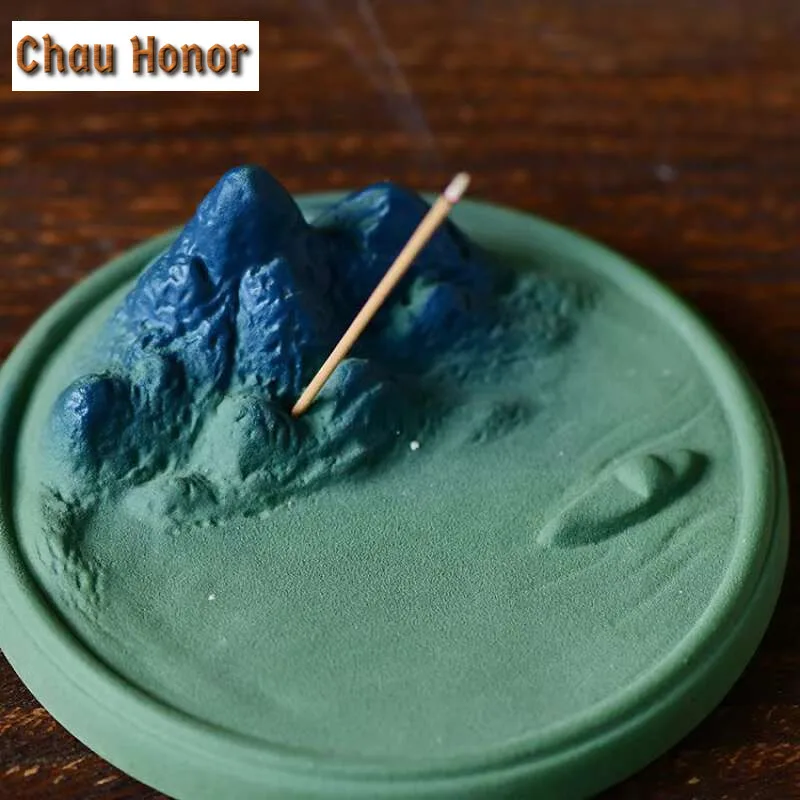 Creative The Vast Land Incense Sticks Inserted Incense Holder Retro Diffuser Smell Distributor Zen Censer Burner Holder Ornament