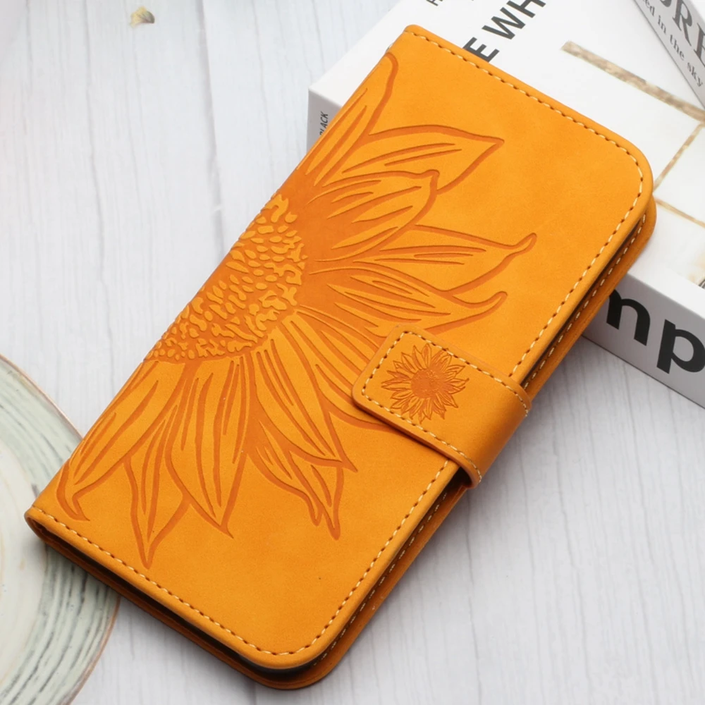 thumbnail image 1 of Funda para iPhone 14, funda tipo billetera con tapa para iPhone 16, 15, 14, 13, 12, 11 Pro Max, X, 6, 7, 8 Plus, funda trasera de cuero con diseño de girasol para mujer, 1 of 5