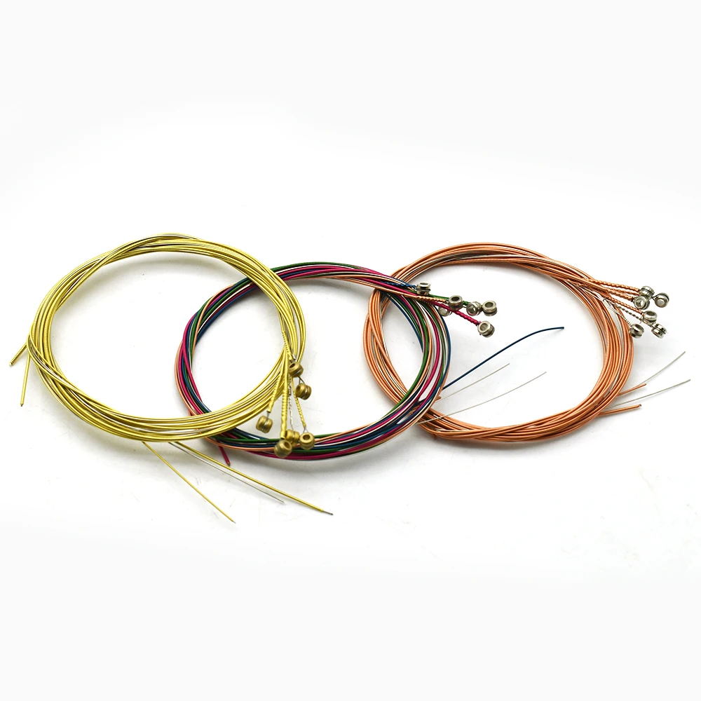 15Set Acoustic Guitar String Steel Folk Wooden Guitarra Strings Guitar Accessories Set of 6pcs acoustic guitar strings