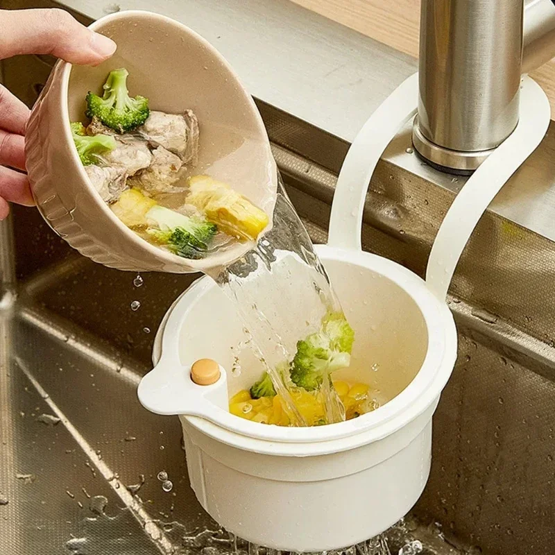 Multifunctional Hanging Sink Filter Basket Circular Drain Fruit Vegetable Cleaning Food Residue Drainage Faucet Filter