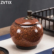 

Creative Home Coffee Cans Ceramic Container Sealed Storage Tank Household Tea Organizer Living Room Tea Table Decor Accessories