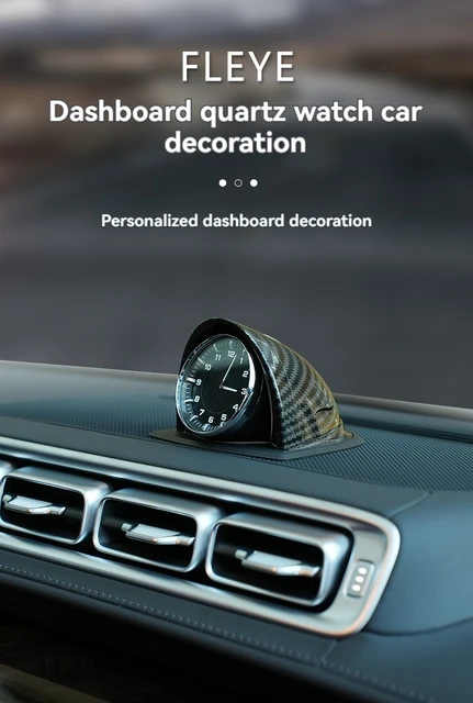 Orologio Da Cruscotto Auto - Luminoso, Nero, 5x5cm, Con Nastro Adesivo