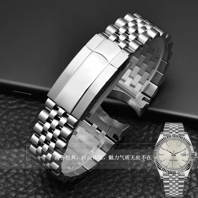 Cinturino In Acciaio Inossidabile Solido Da Uomo Cinturino Di Lusso Per Rolex Oyster Perpetual Datejust Daytona Submariner Cinturino Per Orologio 20Mm