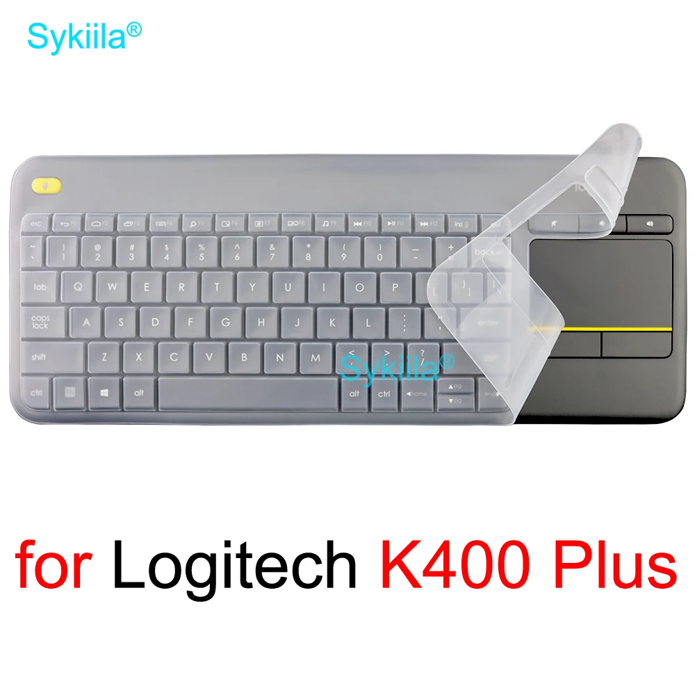Tampa do Teclado para Logitech Logi K400 Mais com Touchpad Estojo Protetor Silicone Transparente Tpu