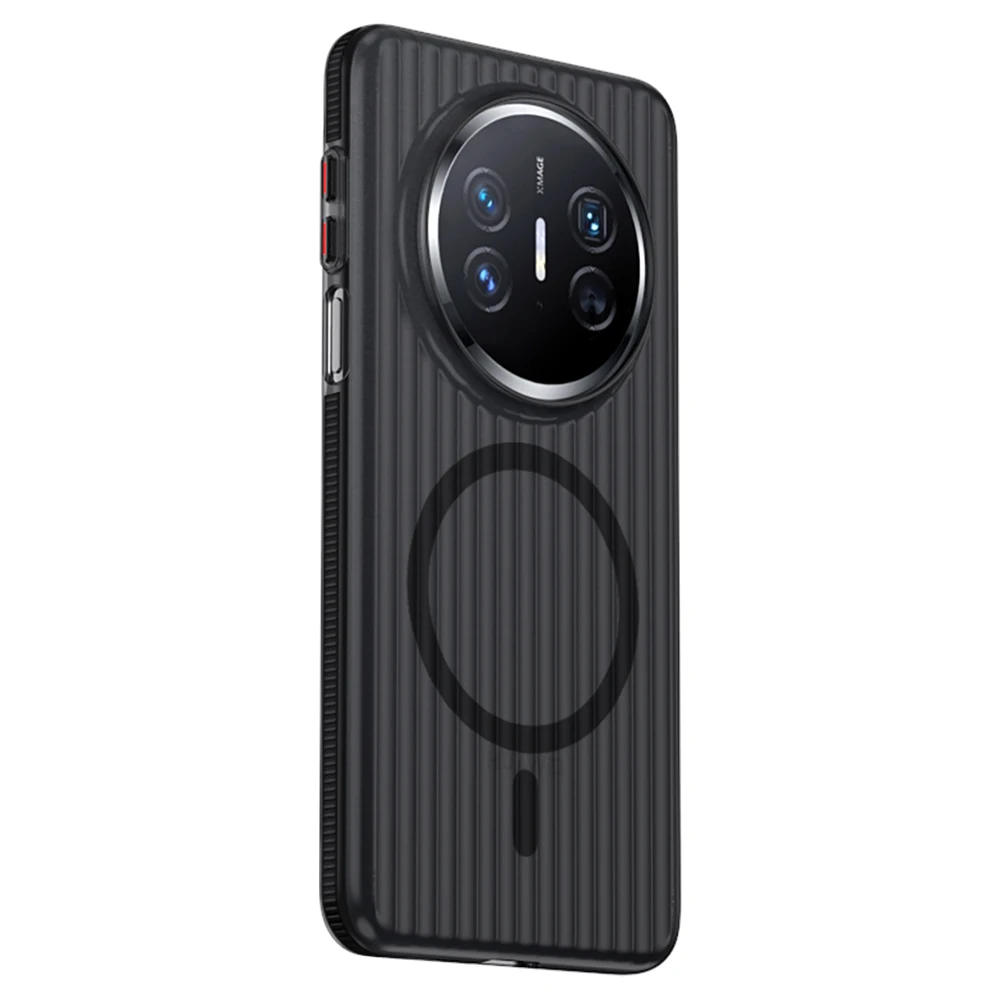 Magnetic Slim Matte Clear Case with Colored Edges and Anti-Slip Grip