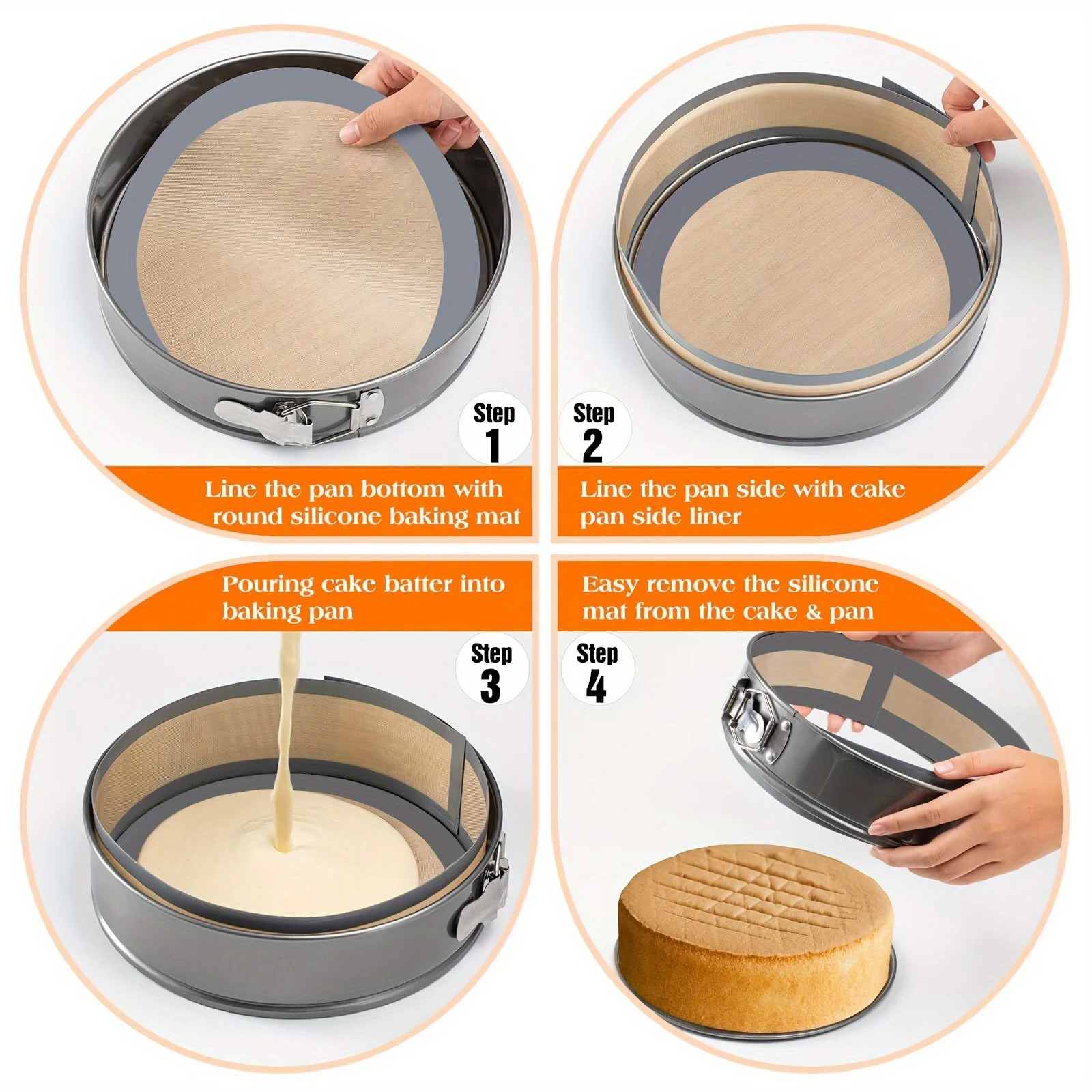 وسادة خبز من السيليكون مناسبة للجزء السفلي المسطح...