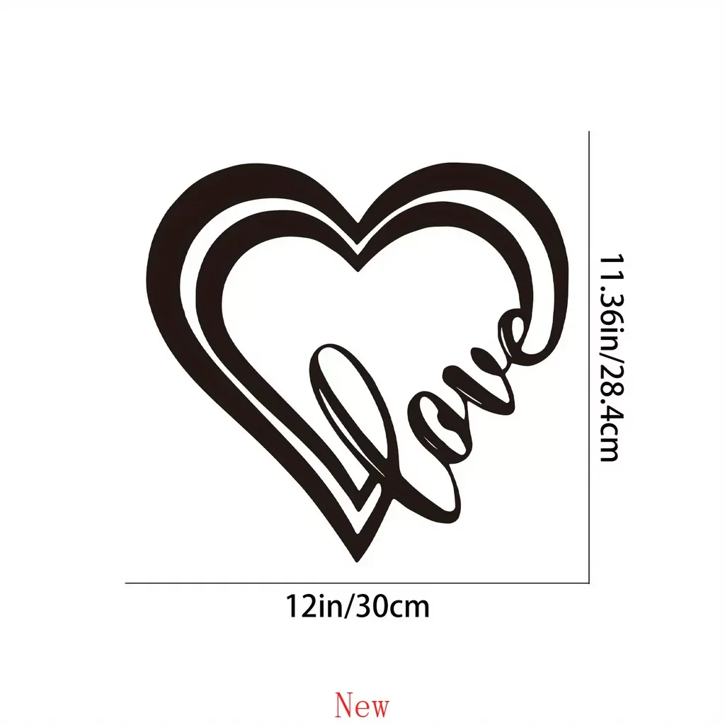 

Promotion Geometric Hollow Metal Heart Home Decor Black Love Wall Hanging Sign Livingroom Garden BedRoom Bathroom Restaurant Off