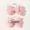 4Pcs/set Candy Colored Hair Clip Set for Girls Double Layered Bow Cute Bangs Hair Pin Cotton Safe Kids Baby Hair Accessories 5