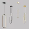 Modern Minimalist LED Pendant Light Lustre Chandelier For Bedroom Restaurant Living Room Gold Hanging Lamps Interior Home Decor 4