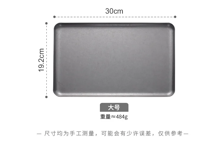 Description Picture 6 of itemRectangle Stainless Steel Tray Buffet Presentation Tray Metal Food Serving Plate Home Storage & Organization Snack Dish
