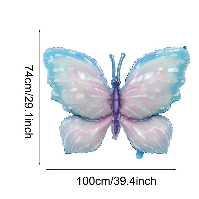 Description Picture 6 of item29*39inch Colorful Butterfly Balloons Foil Mylar Balloons For Butterfly Theme Party Wedding Birthday Baby Shower Decoration *1PC