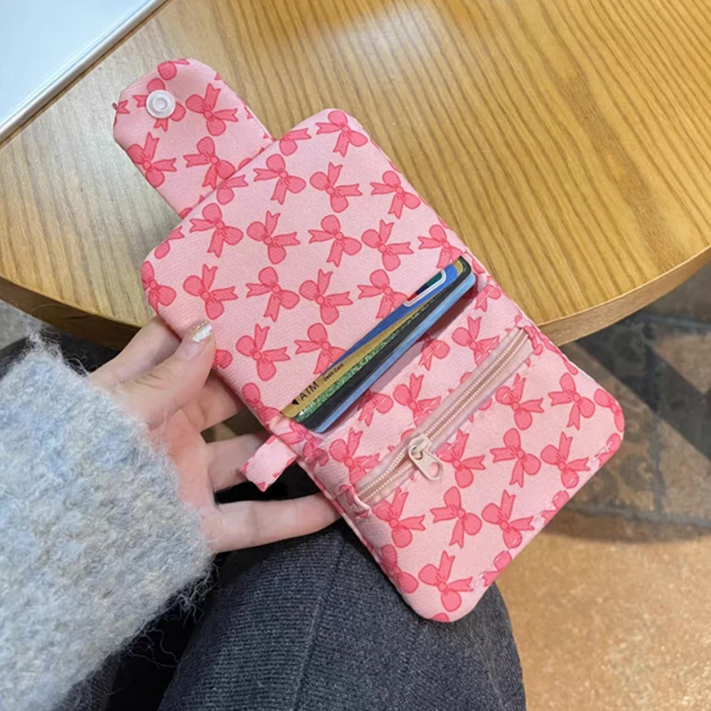 Print Canvas Wallet Simplicity Cute Storage Bag Card Holder Snap