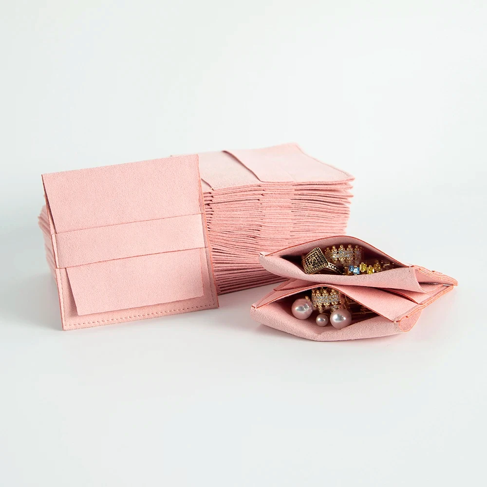 웨딩 파티용 극세사 쥬얼리 선물 가방, 사탕 봉투 파우치, DIY 쥬얼리 정리함 귀걸이 팔찌, 50 개/로트