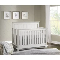 Baby Langston 4-in-1 Convertible Crib, Weathered White, Wooden Crib 1