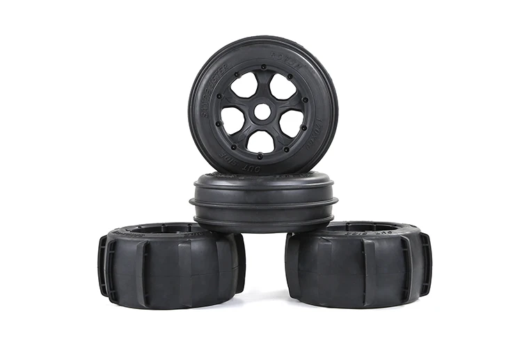 

FVITEU Rubber Front and Rear Sand Paddles Desert Wheels Tires kits for 1/5 HPI Baja 5b ss Rovan King Motor