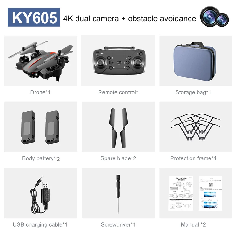 stunt rc quadcopter 2022 New KY603 Mini Drone 4K HD Camera Three-way Infrared Obstacle Avoidance Altitude Hold Mode Foldable RC Quadcopter Boy Gifts top RC Quadcopter RC Quadcopter